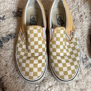 Yellow checker Vans